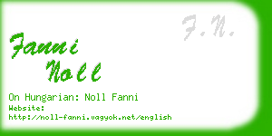 fanni noll business card